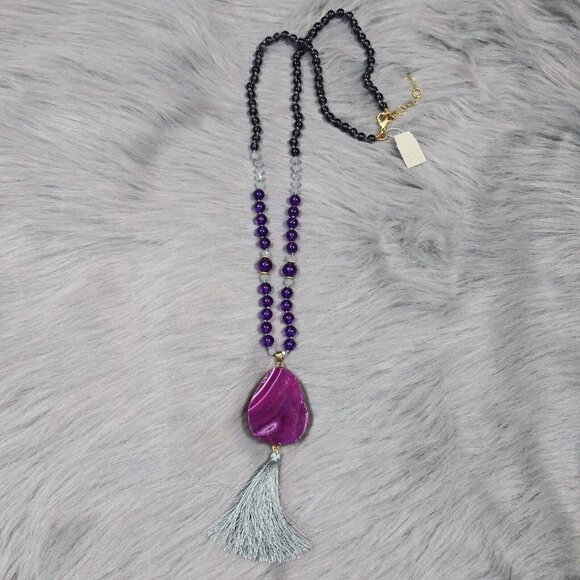 karma bella Jewelry - Karma Bella Elegant Purple Stone Necklace